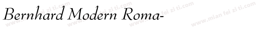 Bernhard Modern Roma字体转换